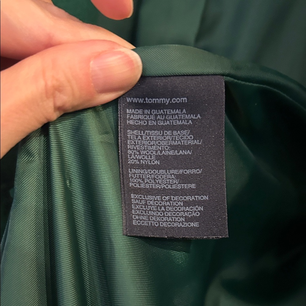 Tommy Hilfiger Classic Green Pea Coat - Women’s Size 4 - Picture 10 of 12